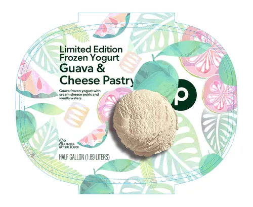 Limited edition frozen yogurt tub with guava and cheese pastry flavor by Hannah Davies