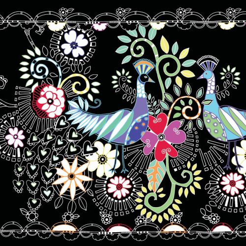 Peacock illustration by Hannah Davies