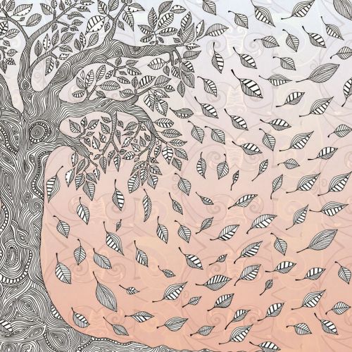 Leaves falling from tree - An illustration by Hannah Davies