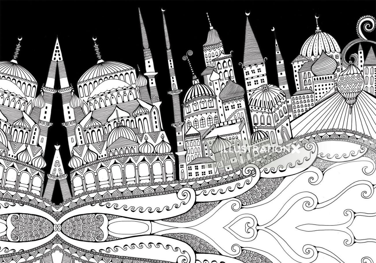 Ilustração conceitual de Istambul