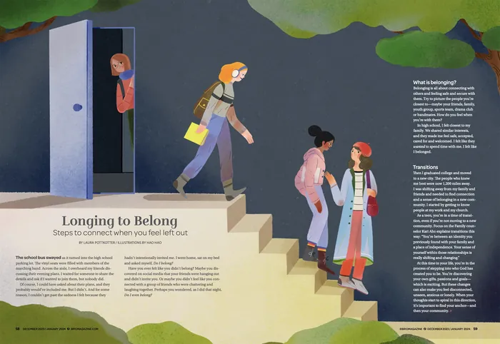 People climbing stairs representing connection and belonging