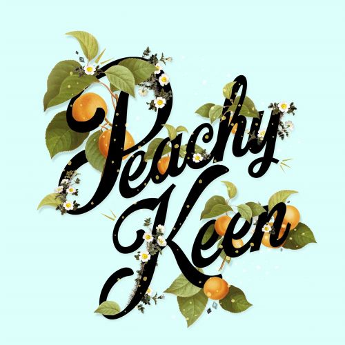 Peachy Keen lettering paper illustration