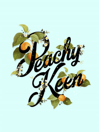 Peachy Keen 字母纸插图