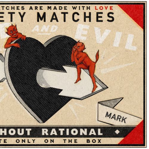 Digital lettering of safety matches 