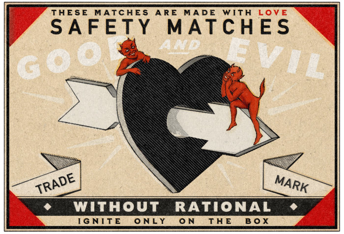 Digital lettering of safety matches 