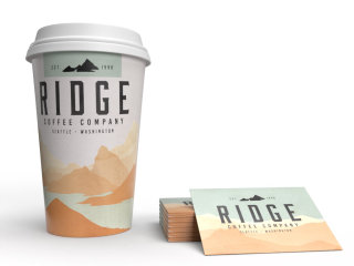 Rotulación personalizada para Ridge Coffee Company