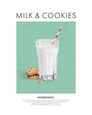 Glass of milk with chocolate chip cookies on teal background