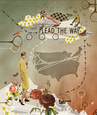 Design de pôster de capa de livro para Lead the way 