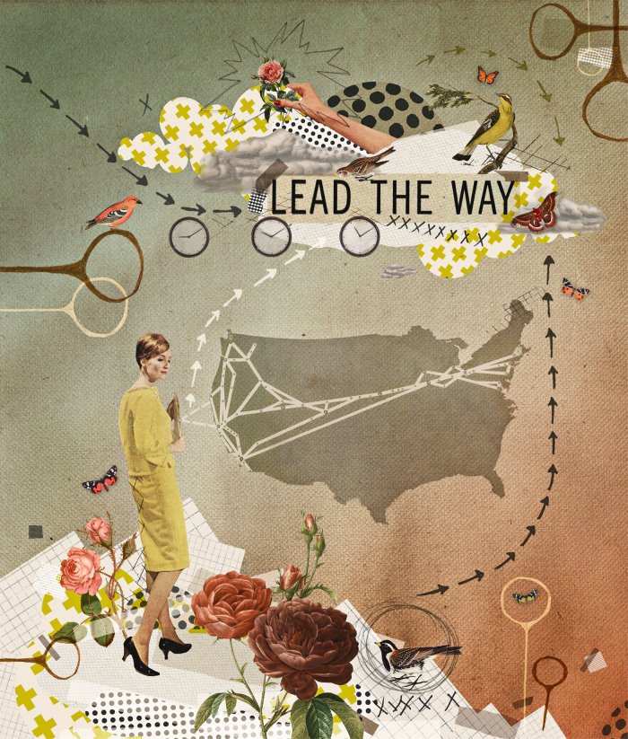 Design de cartaz de capa de livro para Lidere o caminho
