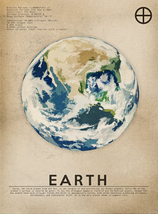 Une illustration de la terre