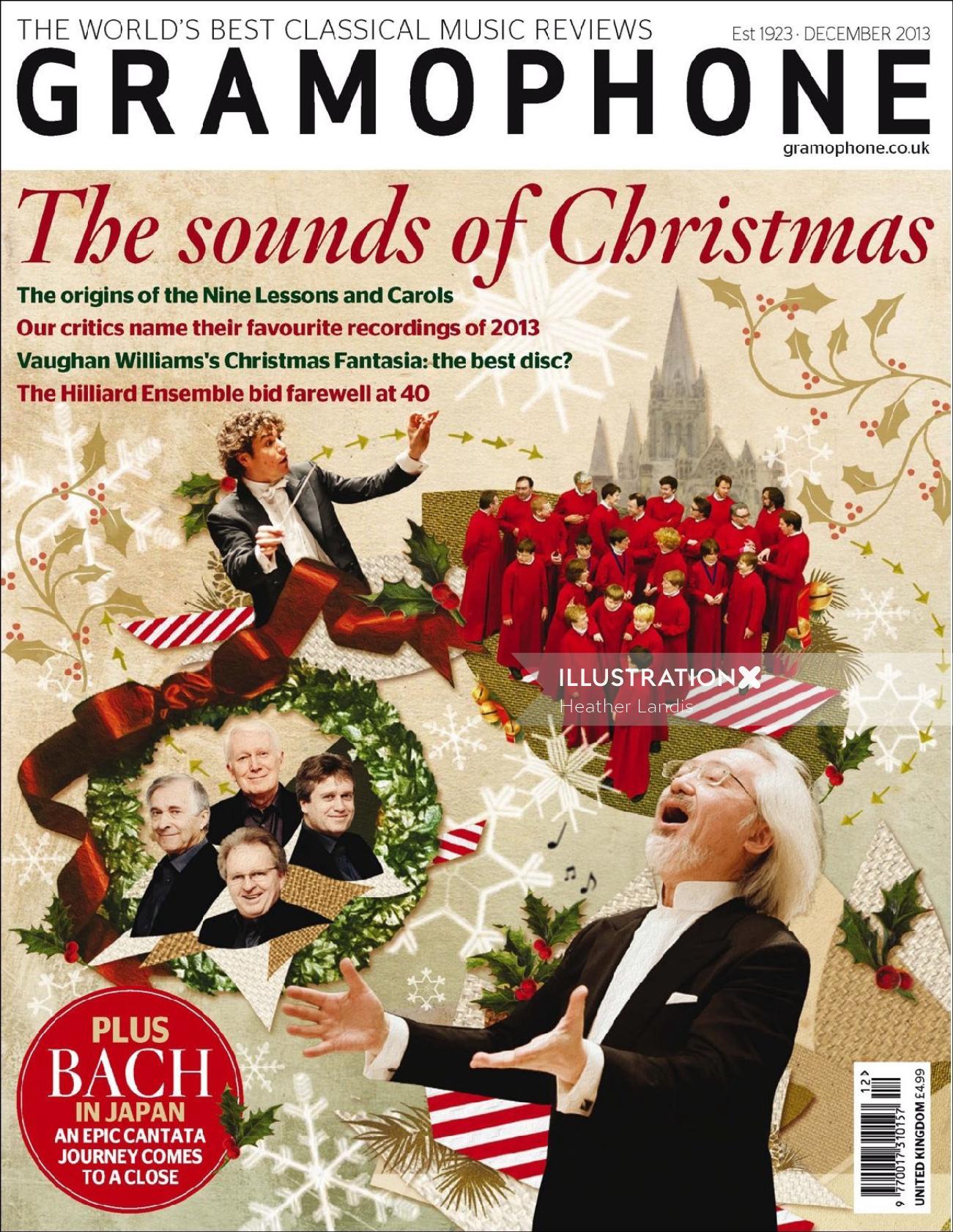 Os sons da ilustração de Natal para a Gramophone Magazine