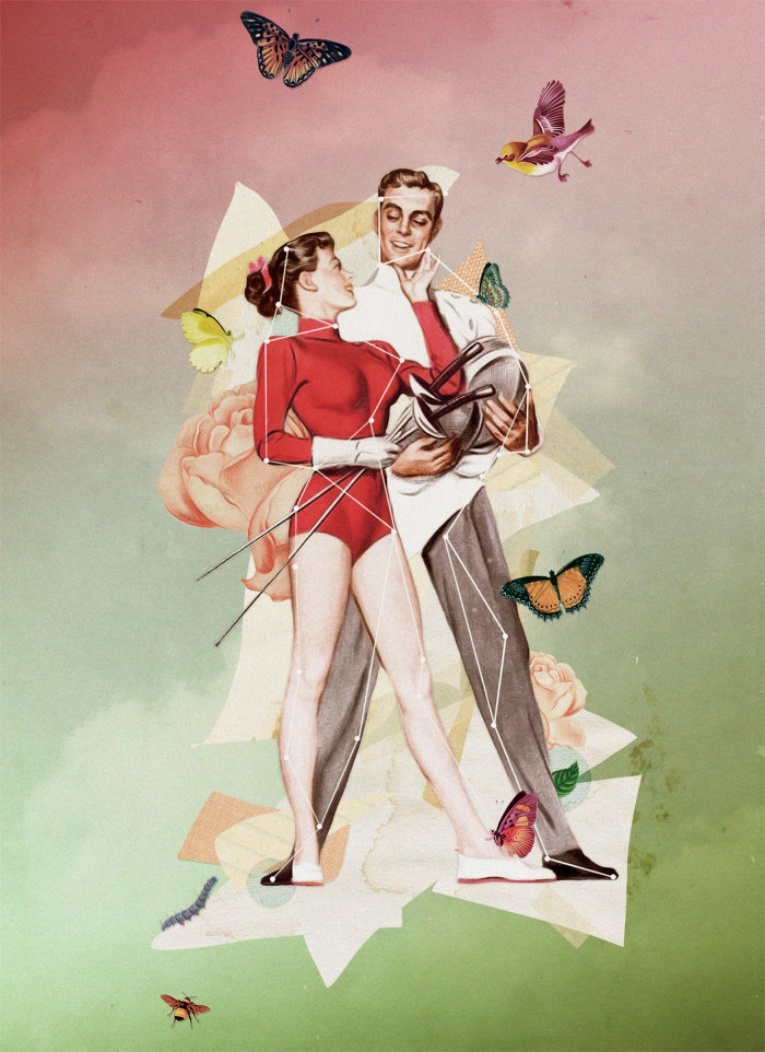 Uma ilustração de casal dançando
