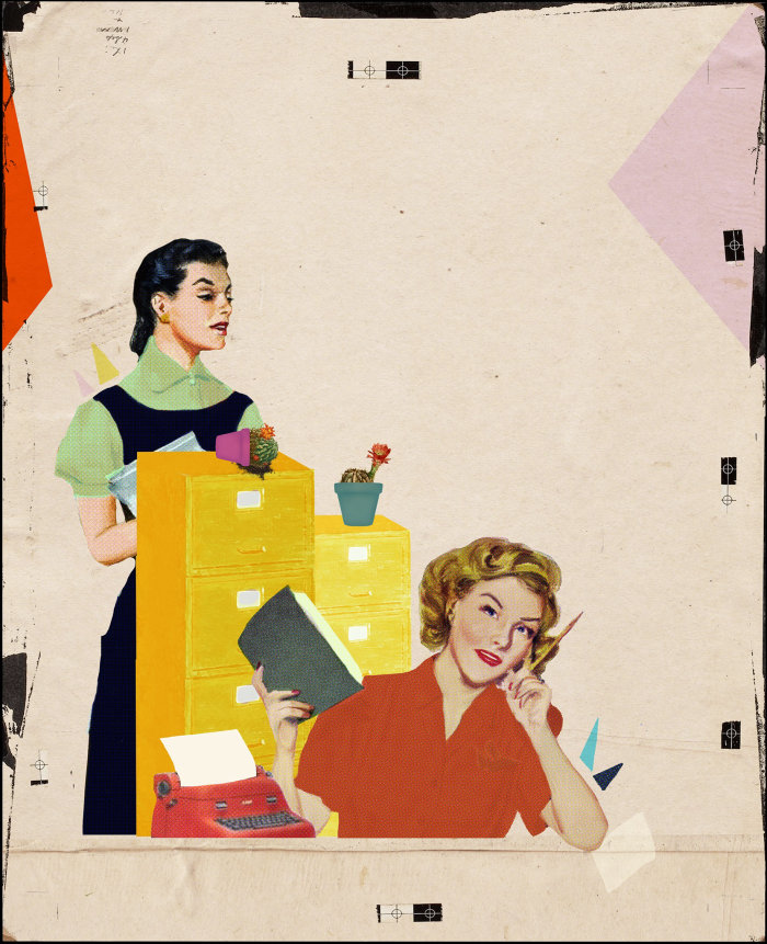 Working women illustration by Heather Landis