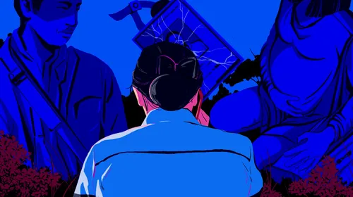 The illustration is based on an Indonesian movie titled 'Indonesia Calling'