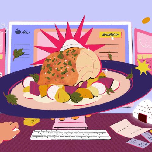 Conceptual artwork of food subscription 
