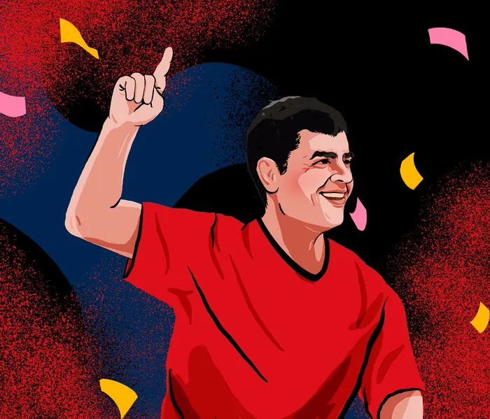 Depiction of Irish former footballer, Denis Irwin