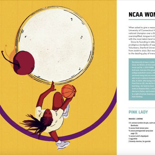 Magazine spread about NCAA Women's Final Four by Heedayah Lockman