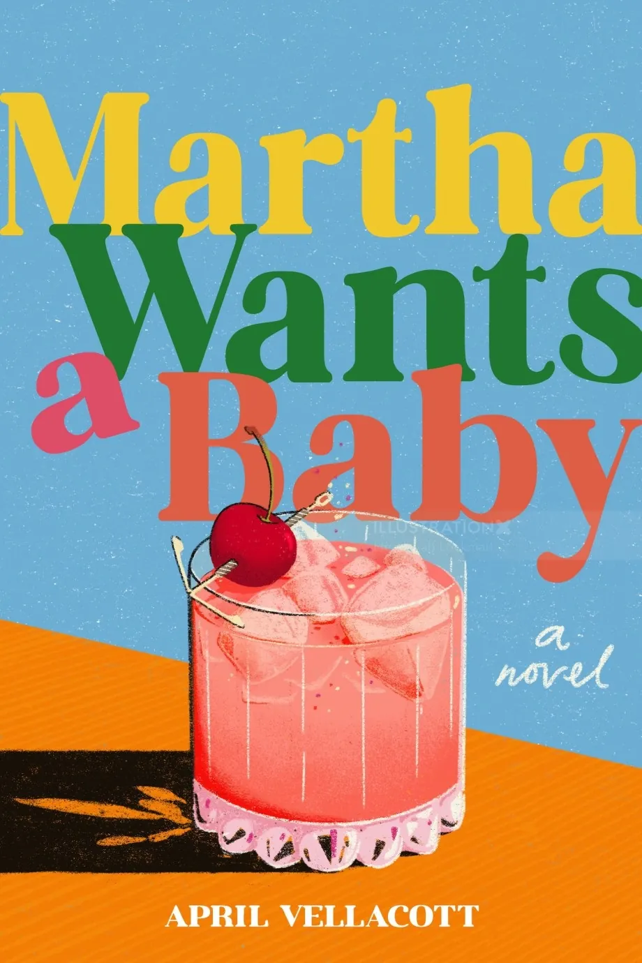 Heedayah Lockman cover art for Martha Wants a Baby, featuring a pink cocktail