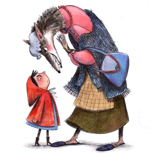 Wolf character concept for a kids' picture book