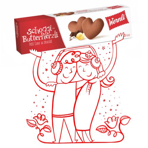 Advertising illustration of Wernli chocolat