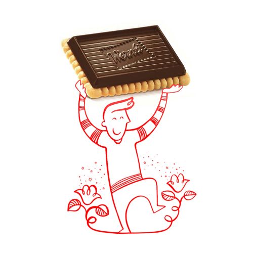 Wernli AG Biscuits advertising illustration 