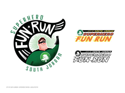 Superhero Fun Run Logo Design