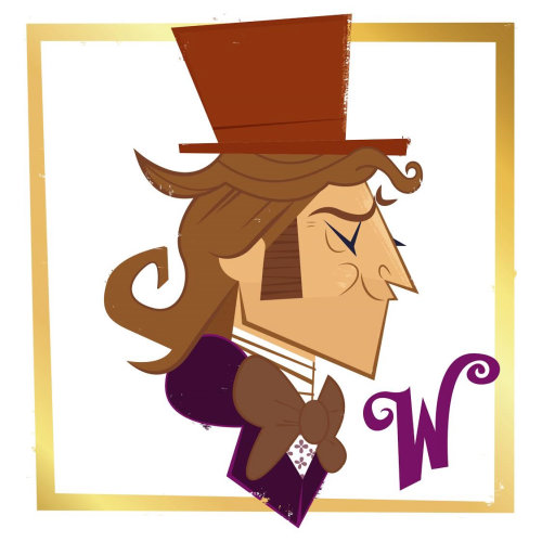 An illustration of Willy Wonka
