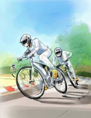 illustration, coureur cycliste