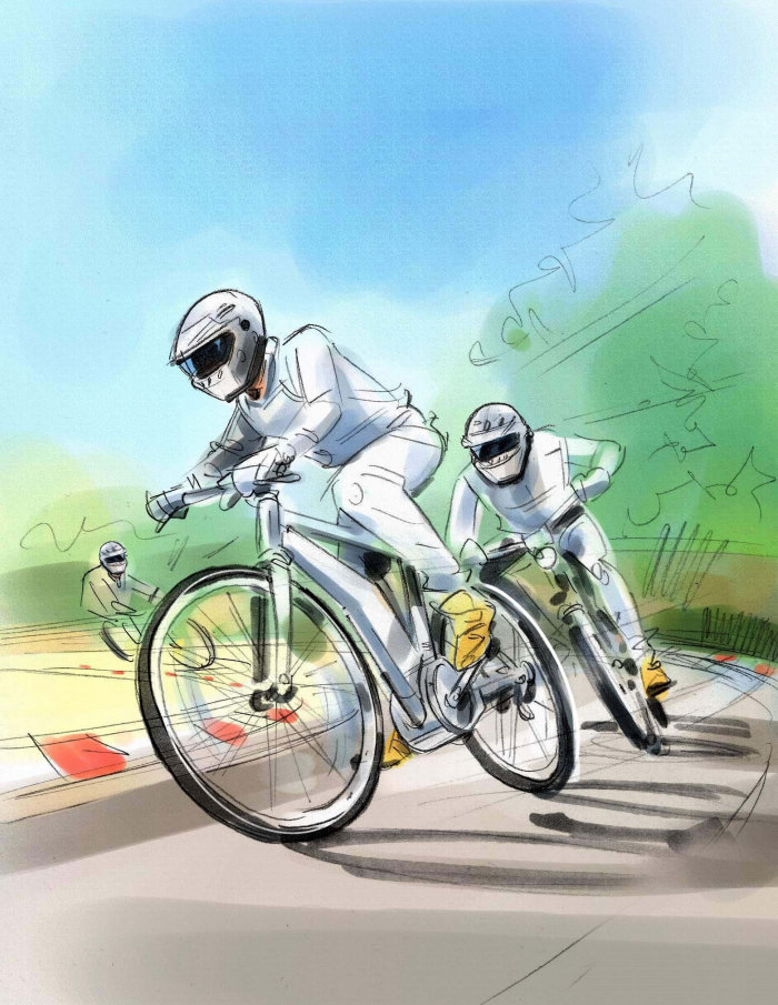 illustration Bicycle racer