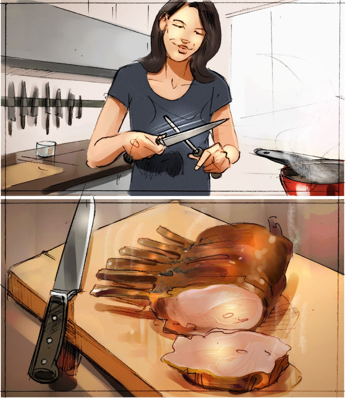 Illustration alimentaire des femmes dans la cuisine