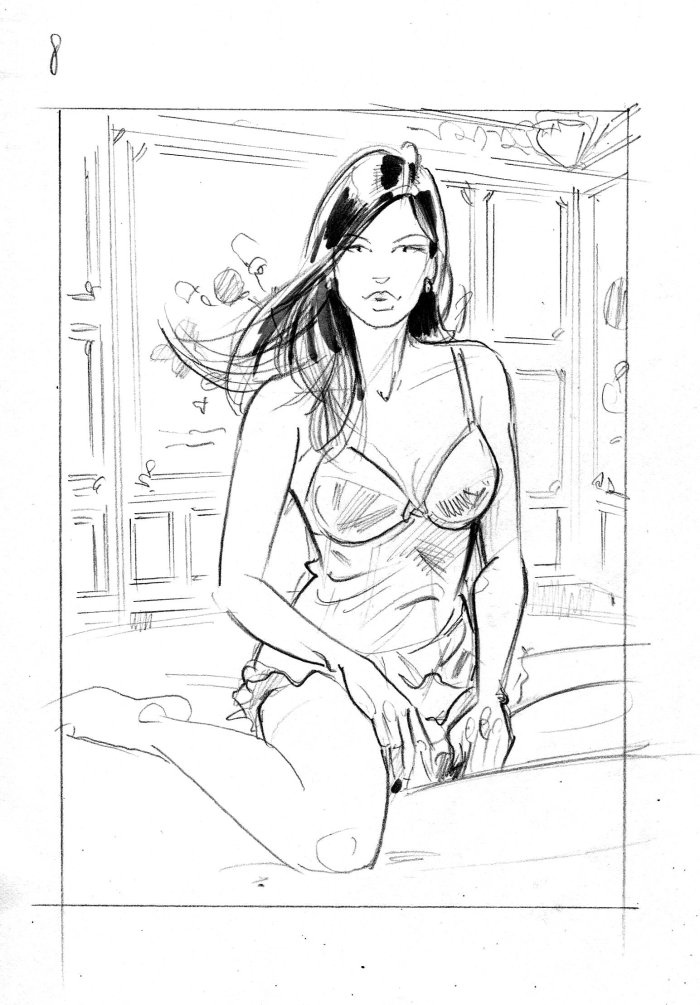 妇女穿着晚礼服的时装插画
