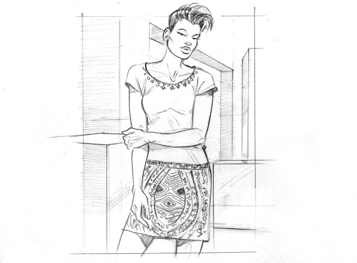 Illustration de mode de lady boy