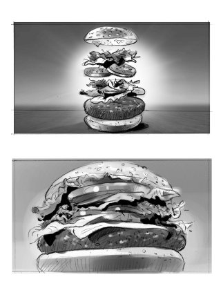 ハンバーガーの食べ物と飲み物のイラスト 