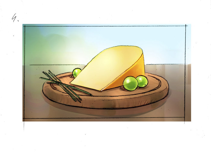 Illustration alimentaire du gâteau au fromage