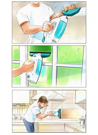 Illustration of filling water 
