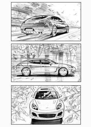 Ilustración de línea de coches 