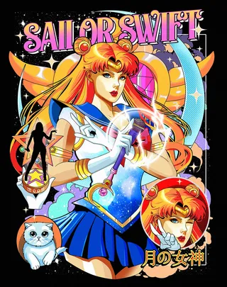 Pop star Taylor Swift reimagined as Sailor Moon for ad campaign