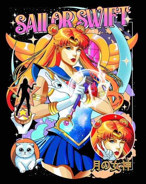 Pop star Taylor Swift reimagined as Sailor Moon for ad campaign
