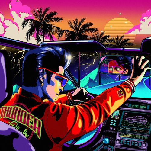 Album art for 80s-style indie Vaporwave synth band
