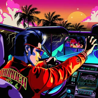 Album art for 80s-style indie Vaporwave synth band