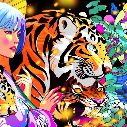 Fantasy-inspired pop surrealism illustration