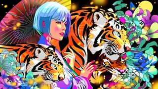 Fantasy-inspired pop surrealism illustration