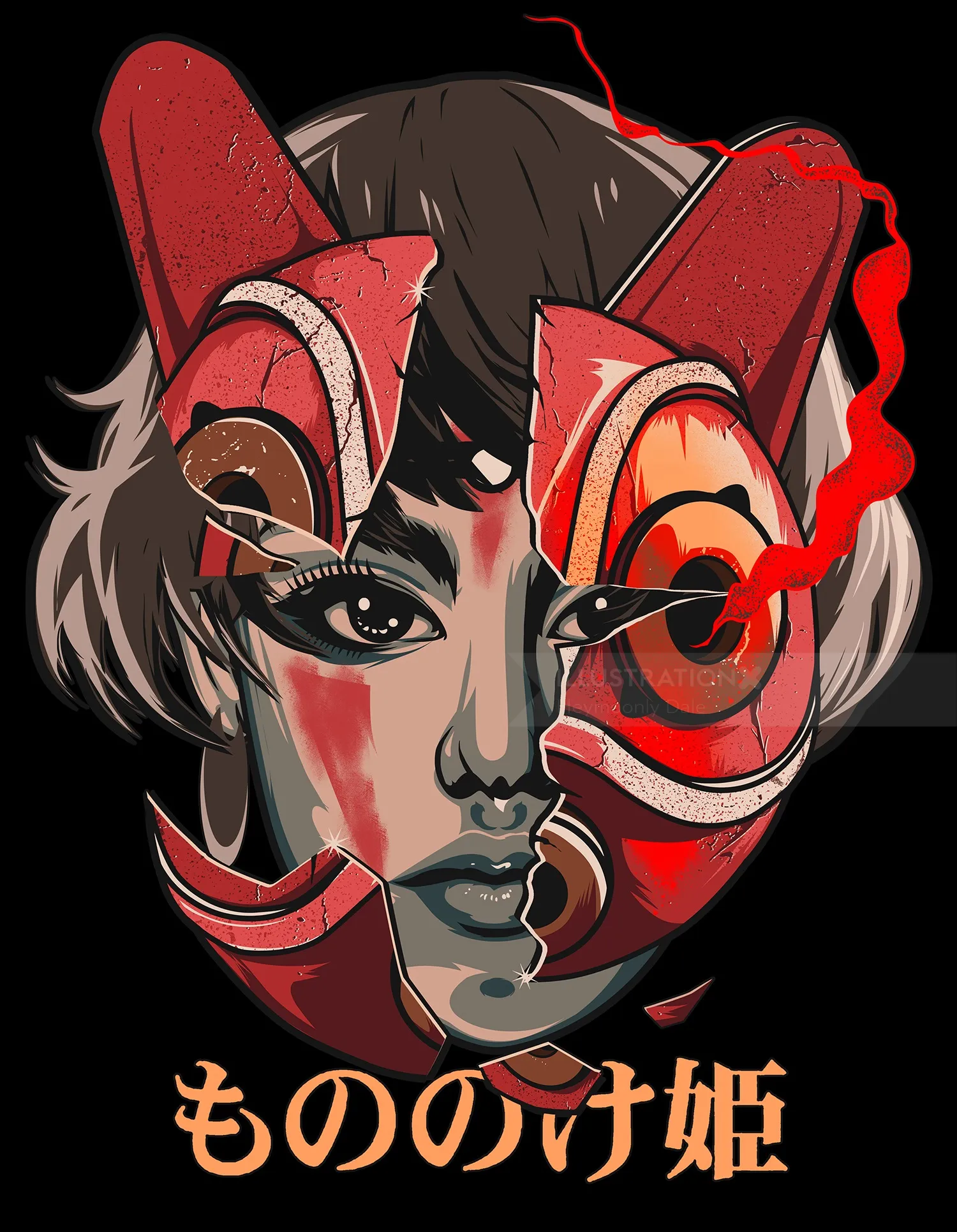 Fan art inspired by Princess Mononoke