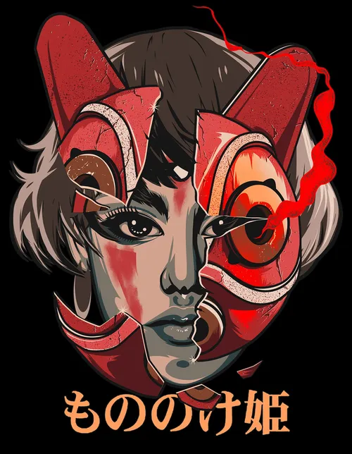Fan art inspired by Princess Mononoke