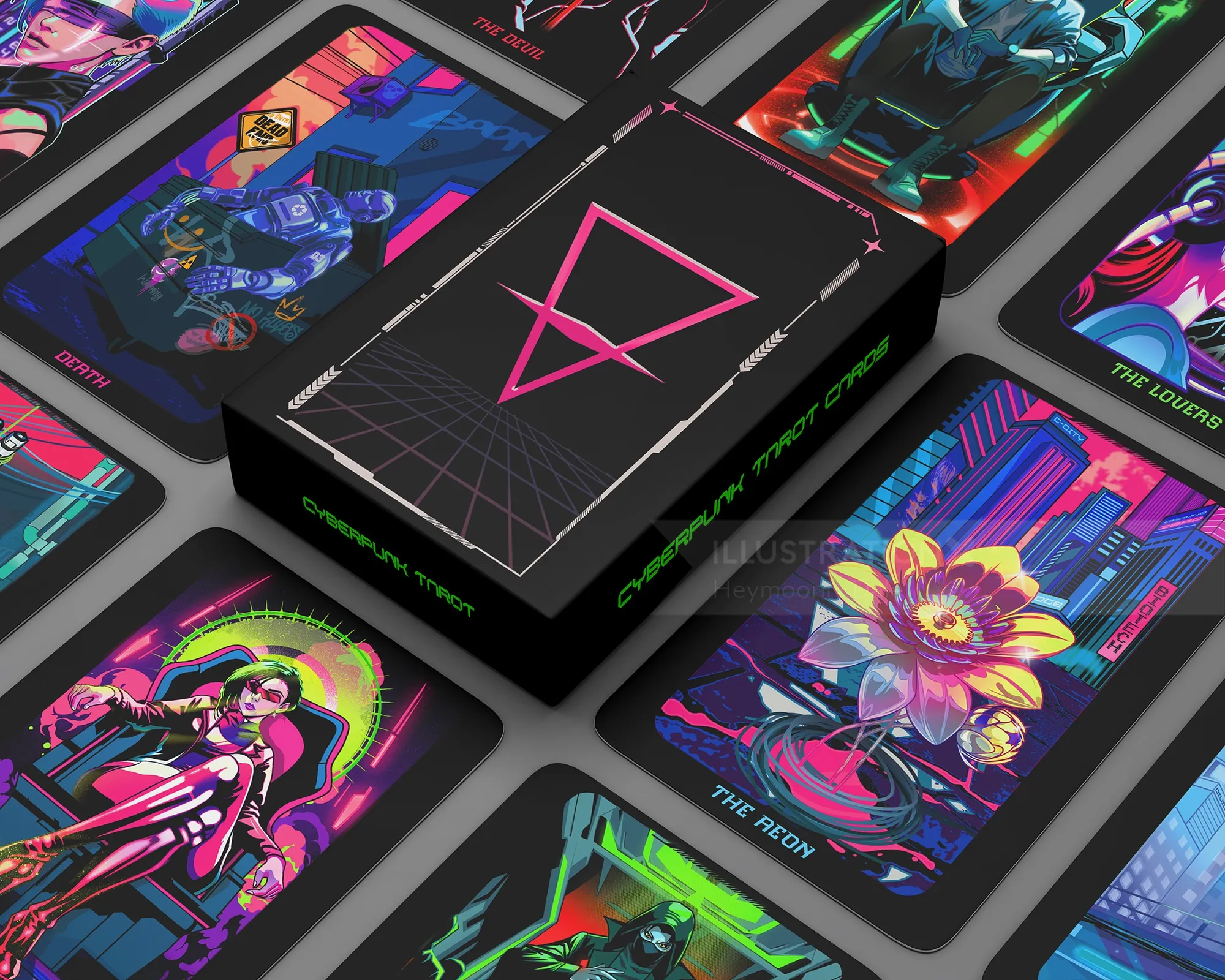 Cyberpunk Tarot Cards Deck