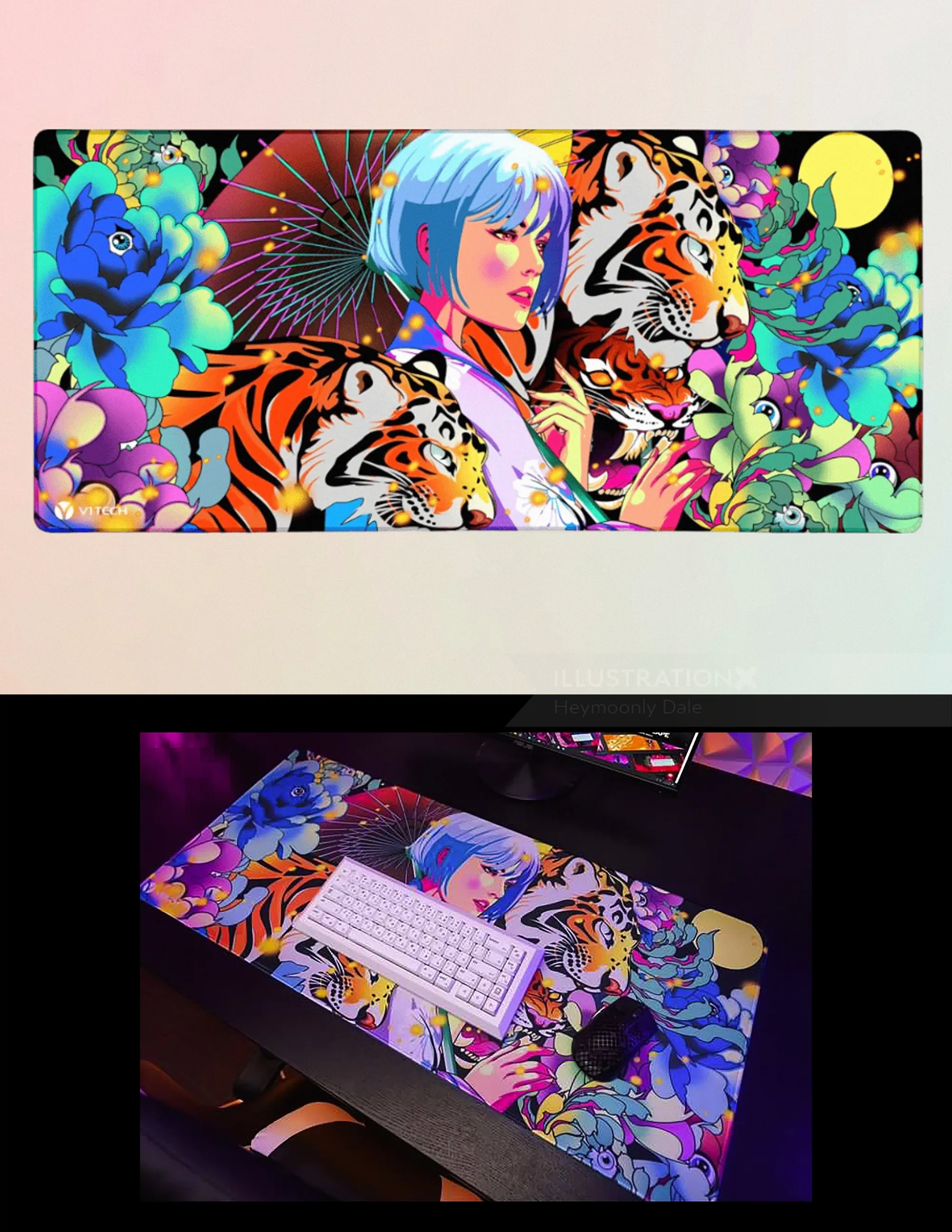 Pop Surrealism desktop wallpaper featuring wildlife art