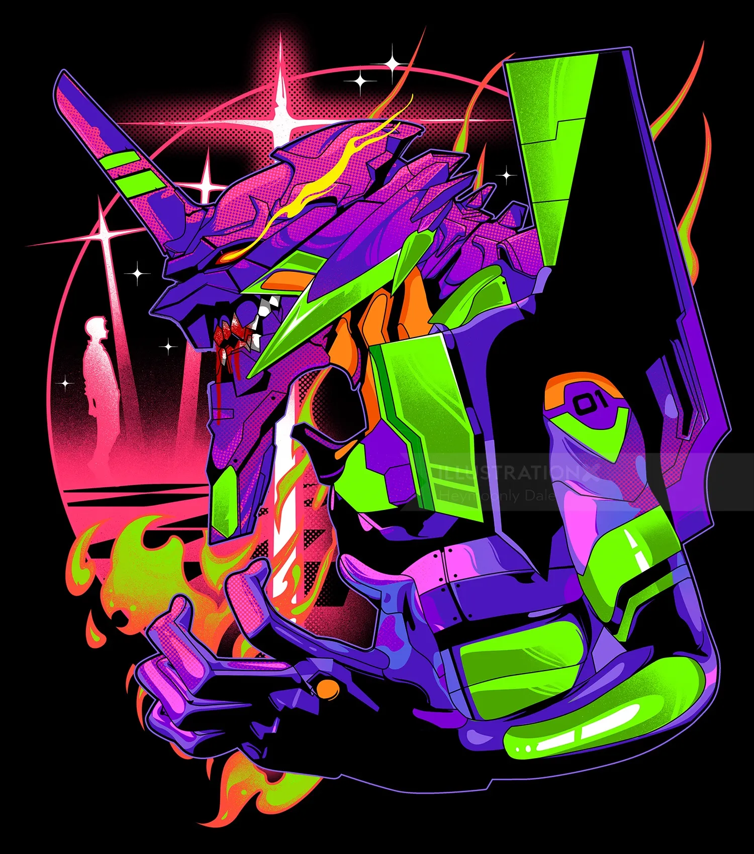 Anime character design in the Evangelion universe