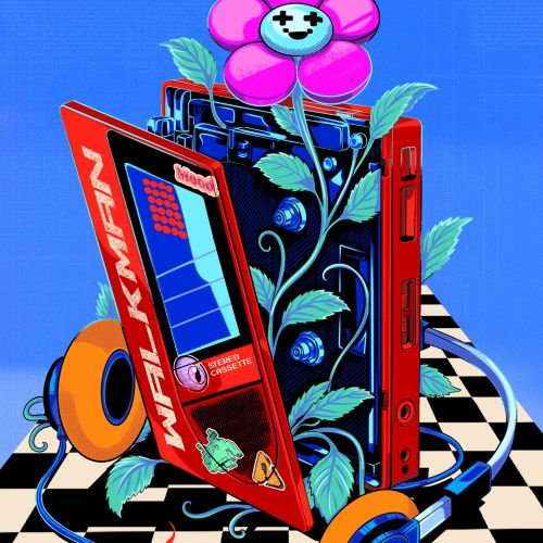 Colorful Walkman Deadtek Collection artwork by Heymoonly Dale