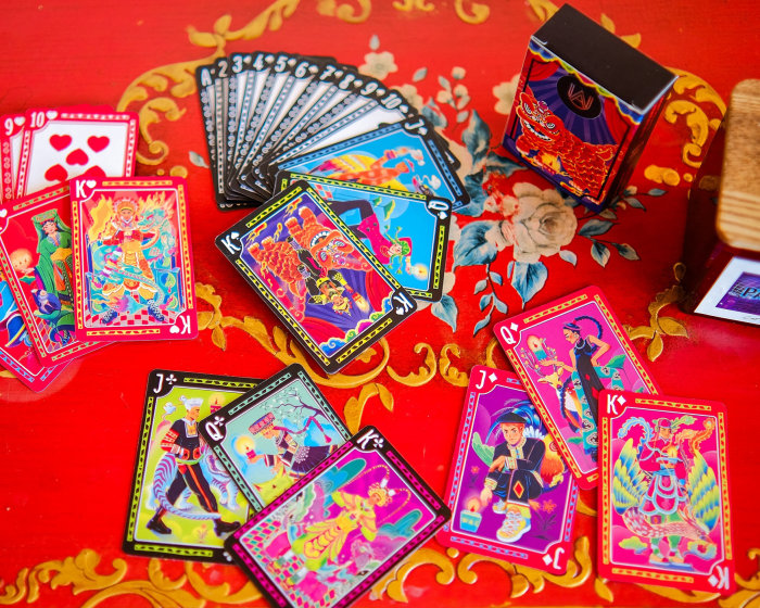 Card deck mixing fashion trends with Vietnamese zodiac