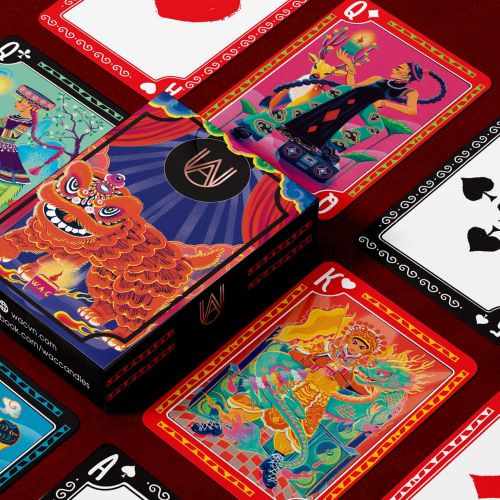 Card deck blending modern fashion with Vietnamese tradition